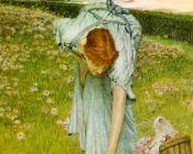 弗洛拉：在别墅花园的春天 - 劳伦斯·阿尔玛·塔德玛